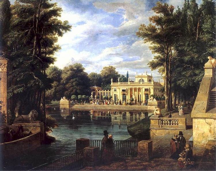  View of the Royal Baths Palace in summer
